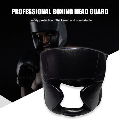 Full-Covered Boxing Helmet - Thickened Head Protector for Men & Women - Karate, Muay Thai, Taekwondo Training Head Guard