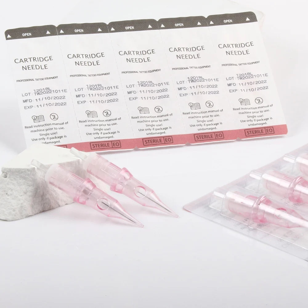 1RL 3RL 7RL Practice Tattoo Needles – 10/20/50/100PCS for PMU Motor Pen & Grip Cartridge Supplies