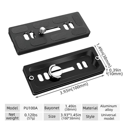 BEXIN Universal Aluminum Alloy Quick Release Plate – 1/4" Screw Tripod Mount Adapter for Arca Swiss & Benro Ball Head Cameras