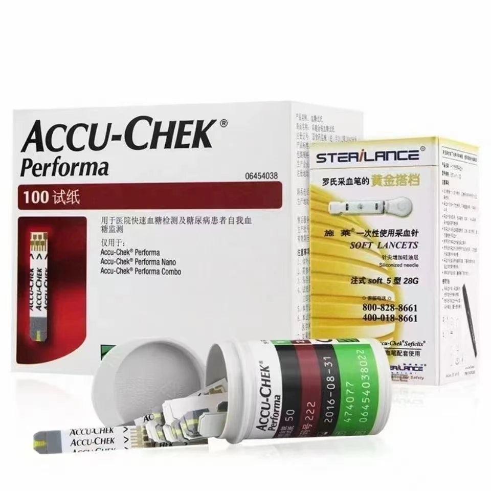 Accu-Chek Performa Blood Glucose Test Kit - Blood Sugar Test Strips and Lancets for Glucose Monitoring