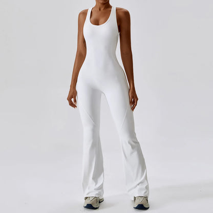 Women’s Yoga Sportswear Jumpsuit – Fitness Gym Romper Stretch Workout Bodysuit with Push Up Support