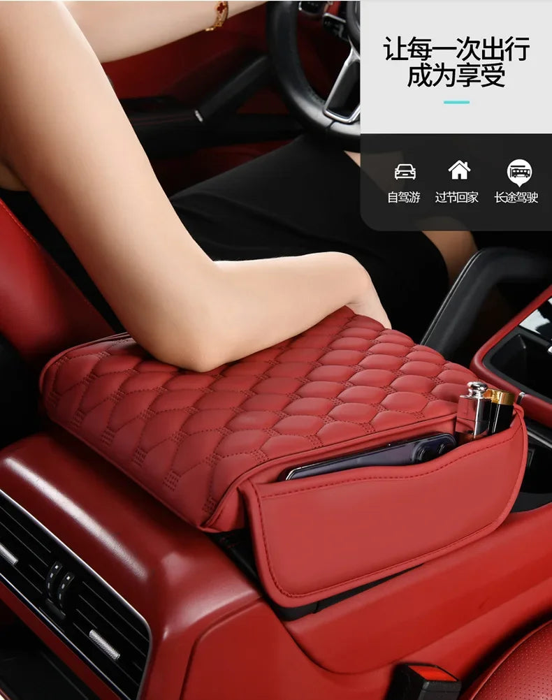 Car Armrest Box Expander Cushion – 5cm Thick Luxury 3D Memory Foam Center Console Protection Pad