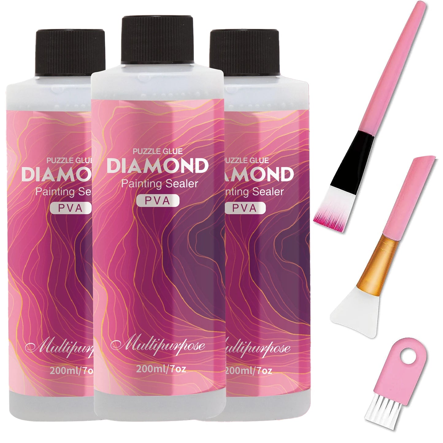 Diamond Painting Sealer - 60ML/200ML Permanent Adhesive Glue with Shine Finish for Diamond Art & Puzzle Protection