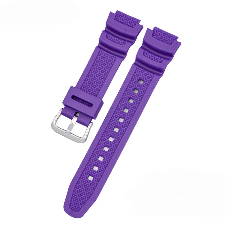 18mm Silicone Watch Strap for Casio G-Shock - Replacement Rubber Band for AE-1000W, AQ-S810W, SGW-400H, W-735H and Compatible Models