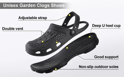 Comwarm Men’s Clogs Slippers – Breathable Non-Slip Garden & Beach Sandals for Indoor Outdoor Casual Wear