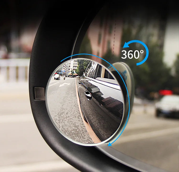 2pcs 360° Adjustable Car Blind Spot Mirrors – HD Convex Rear View Mirror for SUV & Parking