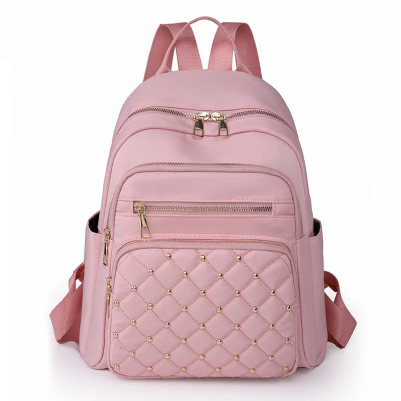 High-Quality Nylon Women's Backpack - Large Capacity, Versatile and Casual Travel Shoulder Bag for Teens