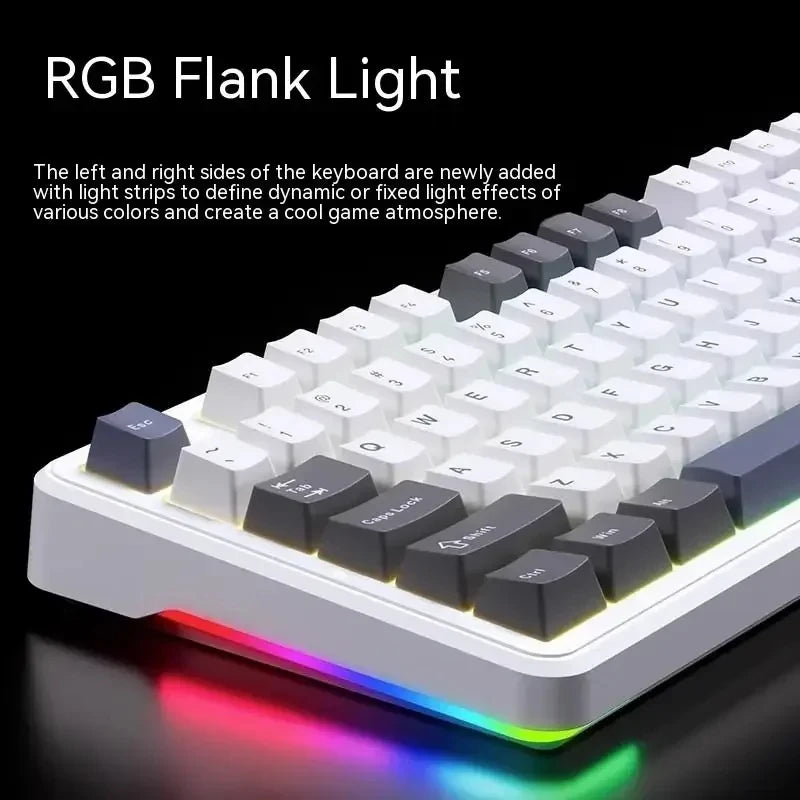 AULA F87 Pro Tri-Mode Mechanical Keyboard – 2.4G/USB/Bluetooth, 87-Key, 5-Layer Silencing, Ideal for Gaming & Typing