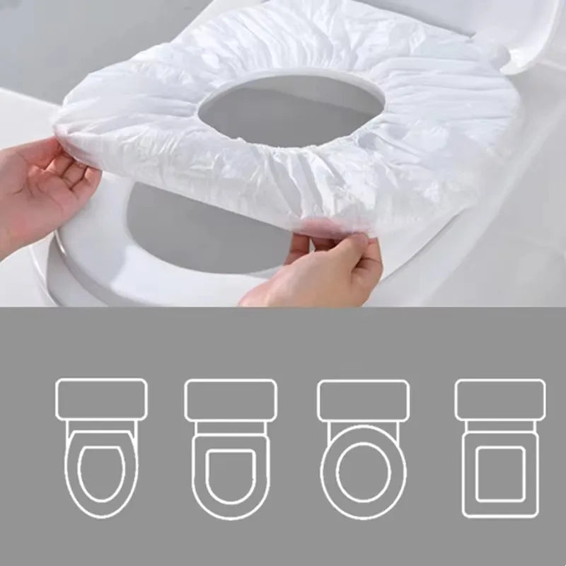 Disposable Toilet Seat Cover — Waterproof Non-Woven Travel & Hotel Bathroom Protective Cushion with Individual Packaging