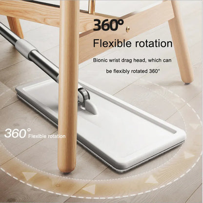 360° Rotating Microfiber Spin Mop and Bucket Set - Versatile Wet and Dry Floor Cleaning Solution for Household Use