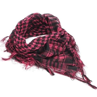 Military Plaid Scarf - Lightweight Unisex Tactical Arab Shemagh for Warmth & Outdoor Wear