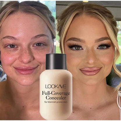 Full Coverage Liquid Concealer Cream – 12ml Waterproof Dark Circles & Face Foundation Makeup Base