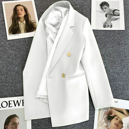 2023 Women's Elegant Single Button Blazer – Slim Fit Long Sleeve Office Jacket for Autumn & Winter