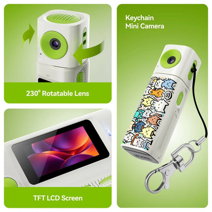 Lenovo G10 Mini Thumb Camera - 2K HD Wide-Angle Student Action Camera in Dopamine Colorway