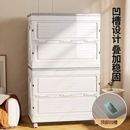 Large Capacity Foldable Storage Box - Flip-Top Organizer for Clothes & Quilts