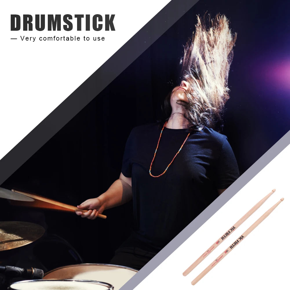 2PCS 5A/7A American Hickory Drumsticks – Jazz Mallets for Acoustic & Electronic Drums, Percussion Drum Sticks
