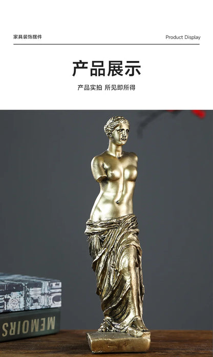 Resin Venus Statue — Greek Mythology Aphrodite Figurine for Nordic Home Decor & Art Room Display