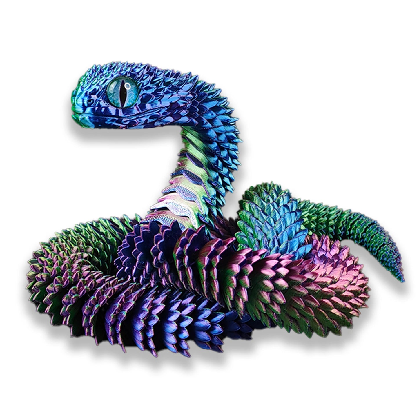 3D Printed Movable Snake Figurine – Realistic Jointed Simulation Ornament for Home & Office, 2025 New Year Craft Gift