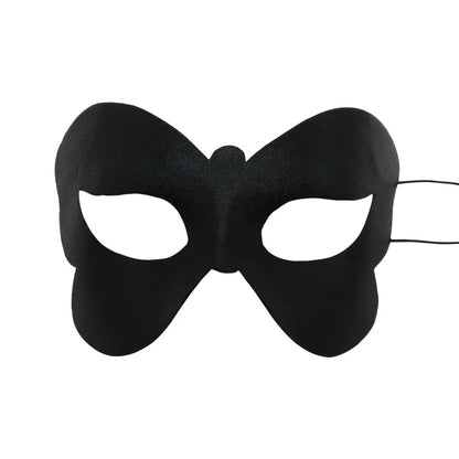 Adult Black PVC Masquerade Mask — Bat Bunny Party Mask for Men & Women, Carnival, Prom, and Costume Events