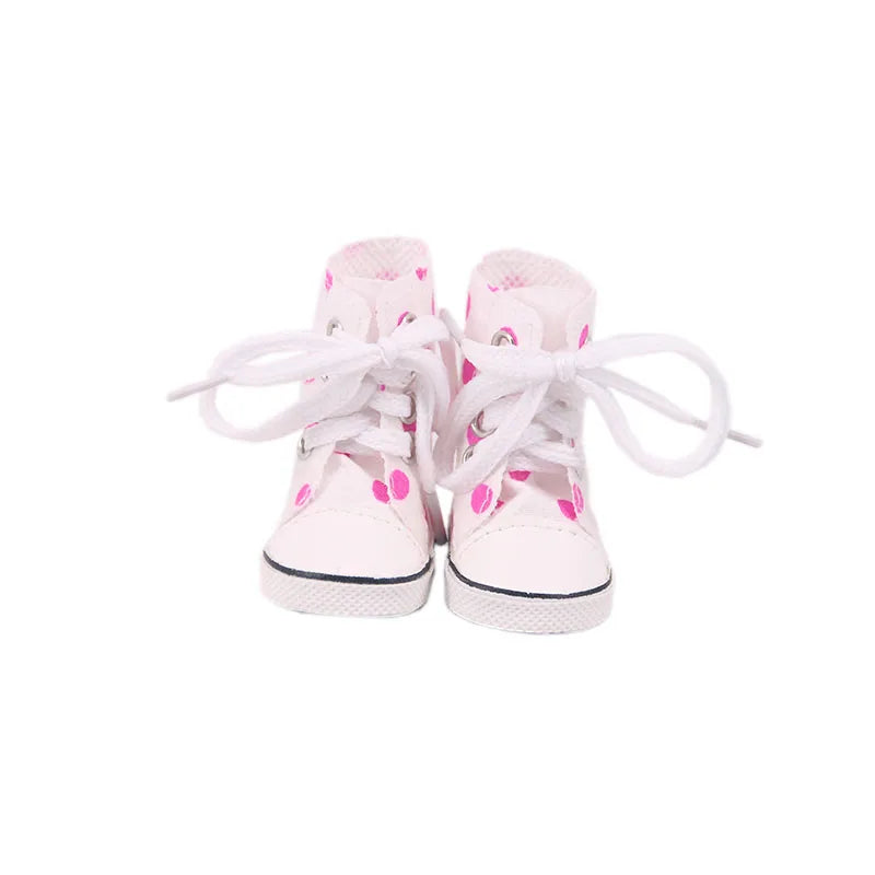 5CM Doll High-Top Boots – PU Shoes for 14.5" American & Paola Reina Dolls, 1/6 BJD Blythe & EXO Doll Accessories