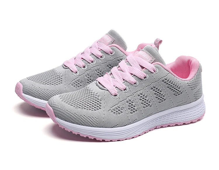 Women's Lightweight Lace-Up Flats – Fashionable Round Toe Nurse Sneakers, Comfortable Walking Shoes, Plus Size Available