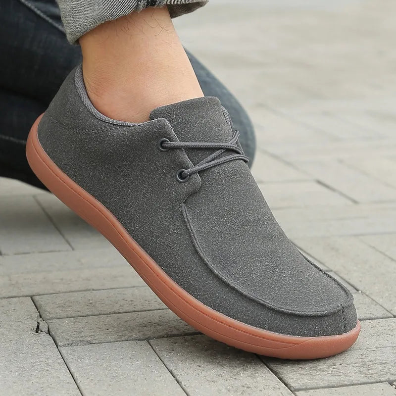 High-Quality Wide Barefoot Non-Slip Casual Walking Shoes – Comfortable Classic Fashion Men’s Sneakers, Plus Size 46