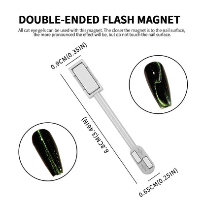Magnetic Nail Art Wand Pen Set – 3D Cat Eye Gel Magnet Tool for UV Gel Polish & Magic Manicure Designs