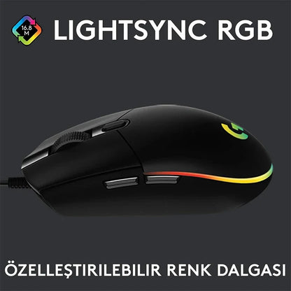Logitech G102 Wired Gaming Mouse – 8000 DPI RGB Optical Sensor for PC, Mac & Laptop