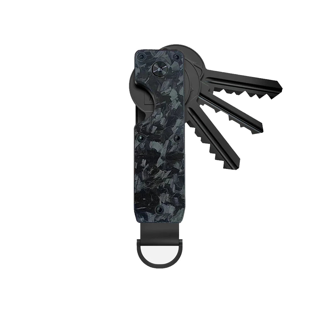 Compact Key Organizer – Minimalist Metal Key Holder for 2-6 Keys, Secure Keychain Case