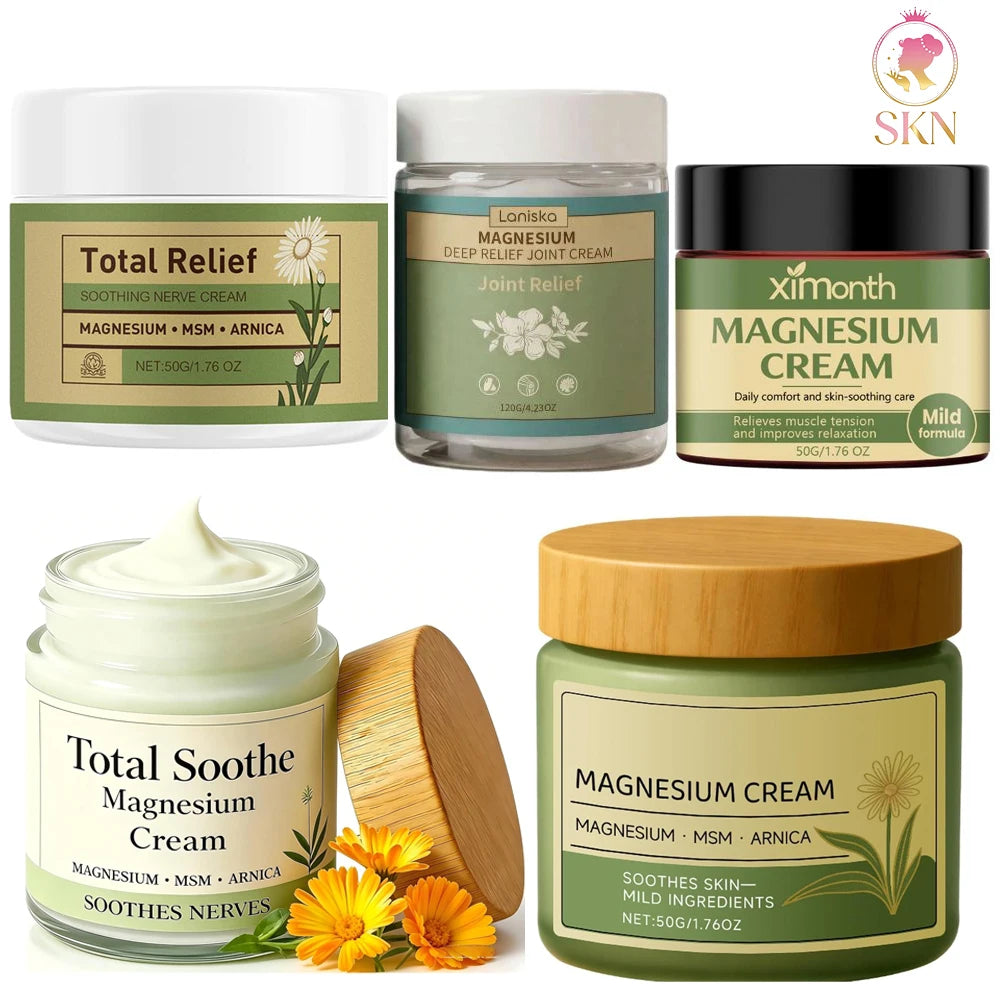 Magnesium Soothing Body Cream - Daily Moisturizing Skin Hydration & Muscle Comfort Care Formula