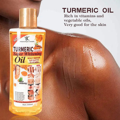 Turmeric Essential Oil 200ml – Moisturizing Body & Facial Massage Oil, Brightening & Smoothing Aromatherapy Skin Care