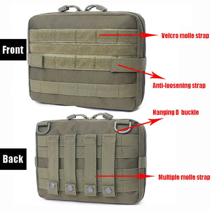 Molle Tactical EMT Pouch - Outdoor Emergency Medical Pack, Multi-Tool Kit EDC Bag for Camping and Hunting