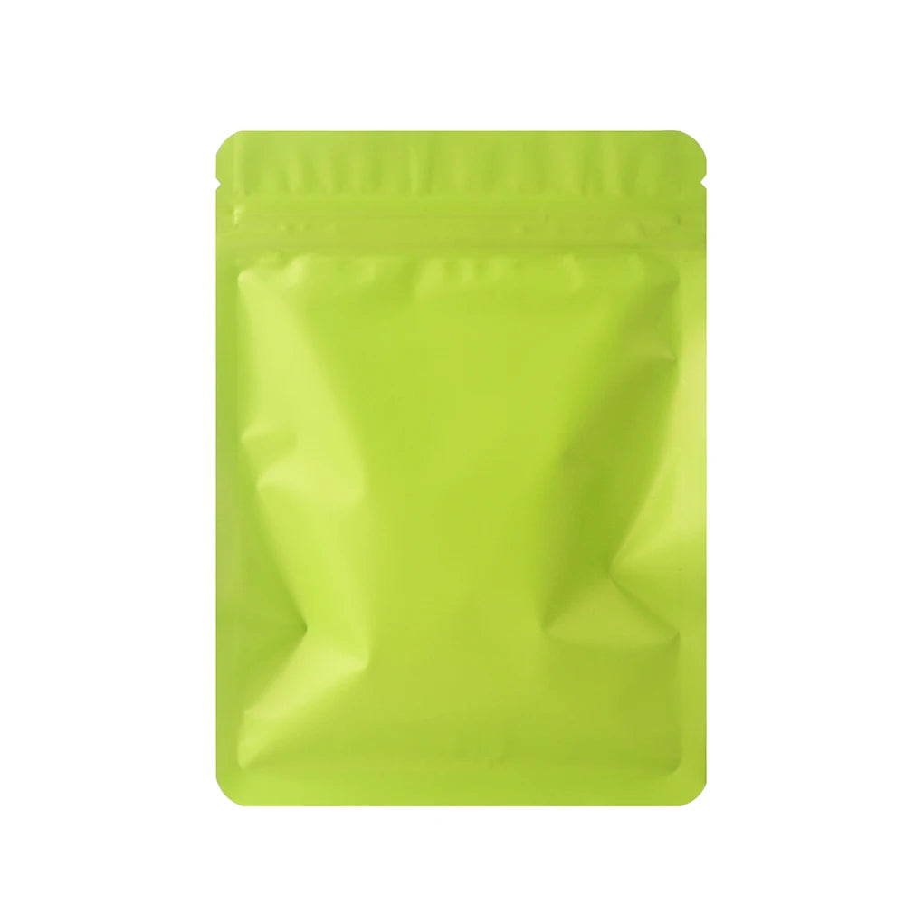 100PCS Double-Sided Frosted Mylar Bags - Flat Bottom, Waterproof, Heat-Sealing Aluminum Foil Zipper Bags