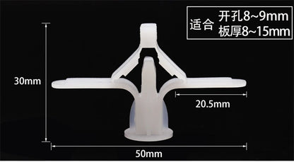 50/100Pcs Self-Drilling Drywall Anchor Kit with Screws – Nylon Expansion Anchors for Gypsum Board & Wall Mounting