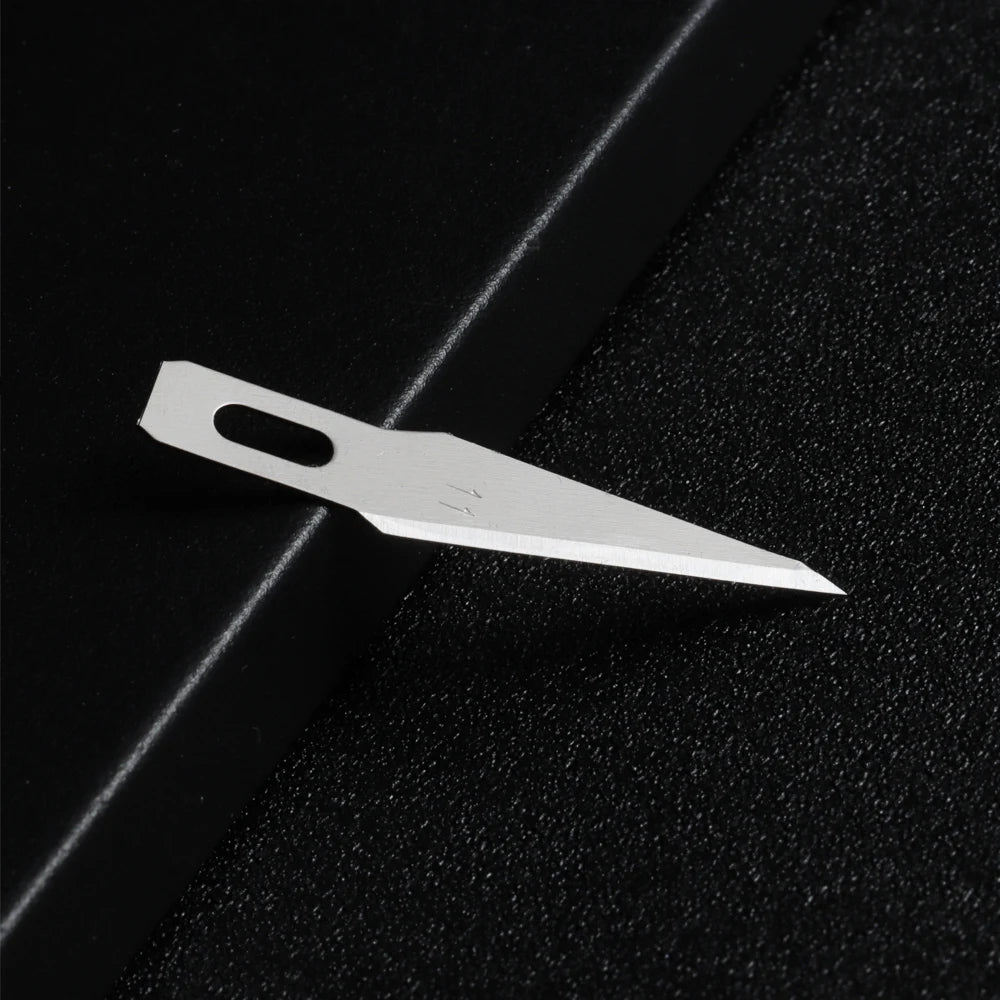 10pcs Non-Slip Metal Craft Knife Blades – Precision Engraving & Cutter Tools for PCB Repair & Mobile Phone Scalpel