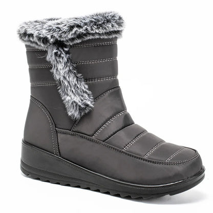 Women’s Snow Boots 2025 – Super Warm Winter Shoes with Low Heels and Fur, Stylish Botas Mujer Footwear