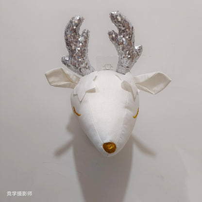 Handmade 3D Felt Animal Heads — Elephant & Swan Wall Hanging Decor for Nursery & Kids’ Bedroom