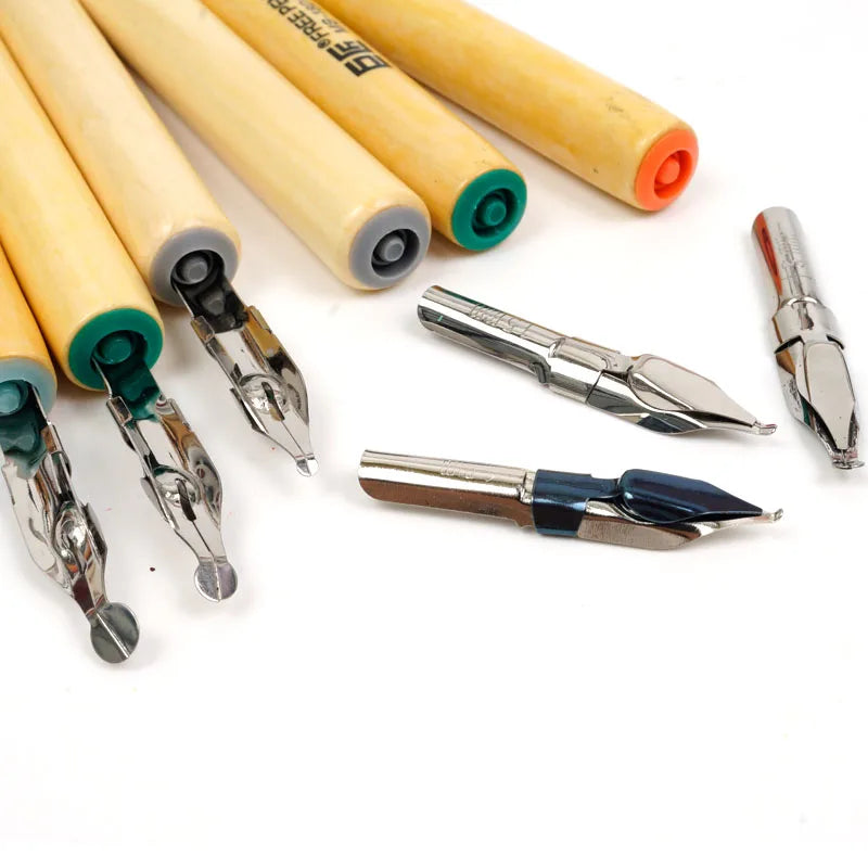 Premium Dip Pen Nib Set - Comic & Manga Line Drawing Pen Tips with Holder for Cartoon Art & Design