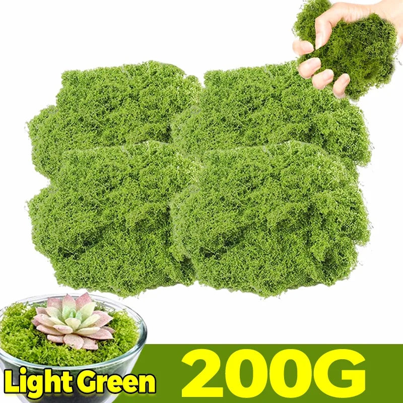 Artificial Green Moss Plants - Realistic Faux Moss Grass for Home, Garden Decor & DIY Crafts