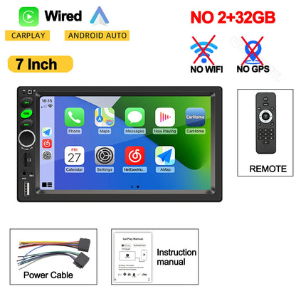 7/9/10-Inch Android 13 Car Radio - Wireless CarPlay, Bluetooth, 64GB Multimedia Stereo