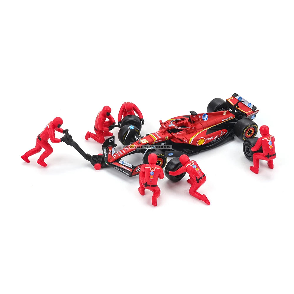 Bburago 1:43 2024 F1 Ferrari SF24 & RB20 Alloy Die-Cast Car Model – Luxury DIY Toy Series