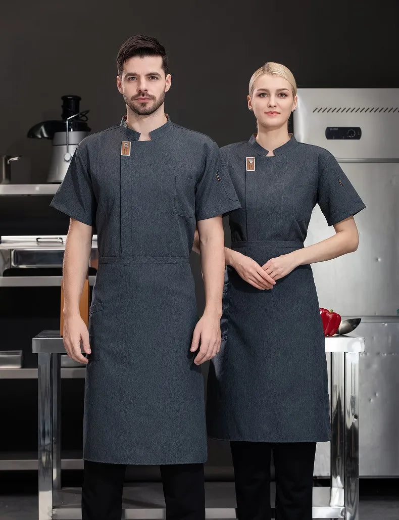 Unisex Chef Jacket – Summer Kitchen Shirt for Hotel, Restaurant, Bakery, Catering, and Cooking Uniforms