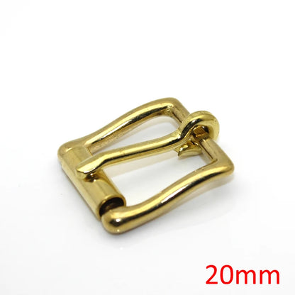 Brass Roller Belt Buckle – Adjustable Pin Buckle for Leather Belts, Bag Straps, DIY Crafts, and Accessories