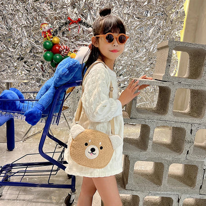 Japanese Kawaii Cartoon Plush Shoulder Bag – Small Crossbody Phone & Purse Bag for Women