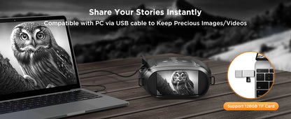 10X Digital Night Vision Binoculars | 9-Level Infrared, 600M Visibility in Darkness with 5000mAh Rechargeable Battery