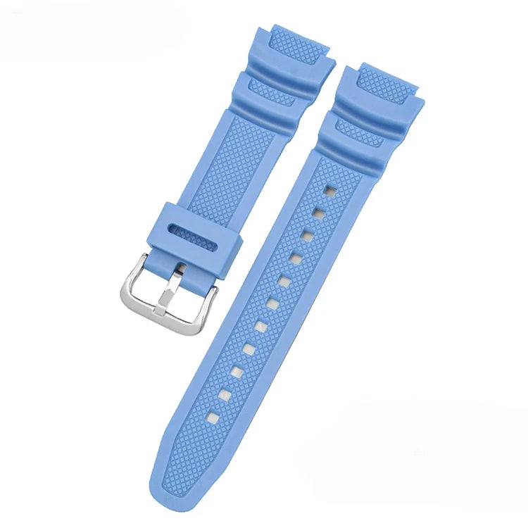18mm Silicone Watch Strap for Casio G-Shock - Replacement Rubber Band for AE-1000W, AQ-S810W, SGW-400H, W-735H and Compatible Models