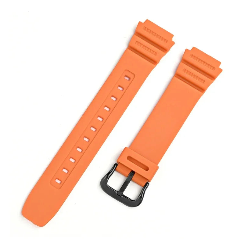 18mm Rubber Watch Strap for Casio G-Shock AQ-S810W, AE-1200, W-216H, W-735H, SGW-400 & MRW-200H - Universal Resin Replacement Watchband