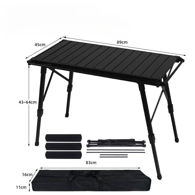 Newest Folding IGT Table – Lightweight Portable Roll-Up Table with Adjustable Legs for BBQ, Desktop Burner & Backpacking