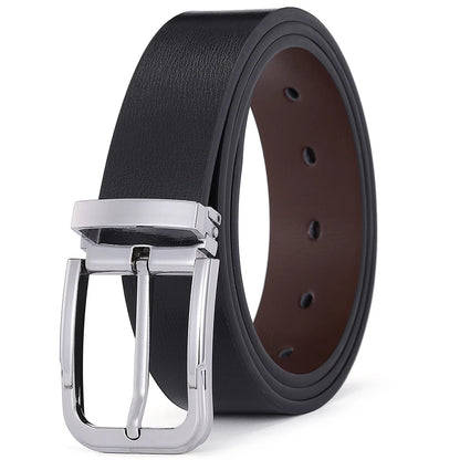 Men’s Pin Buckle Cowskin Leather Belt – High-Quality Designer Waist Strap, Luxury Fashion Accessory