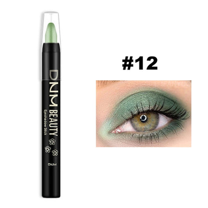 16-Color Pearlescent Eyeshadow Sticks – High Pigment Waterproof Glitter Eye Makeup Pencil, Long-Lasting & Smudge-Proof